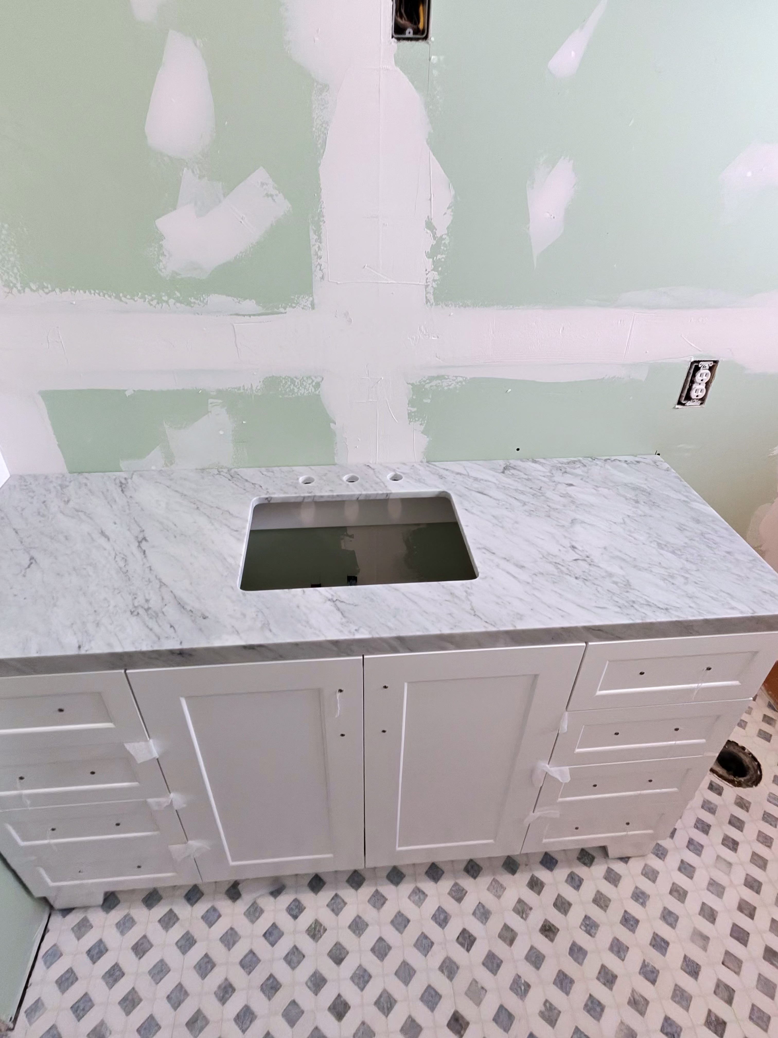 Bathroom vanity marble