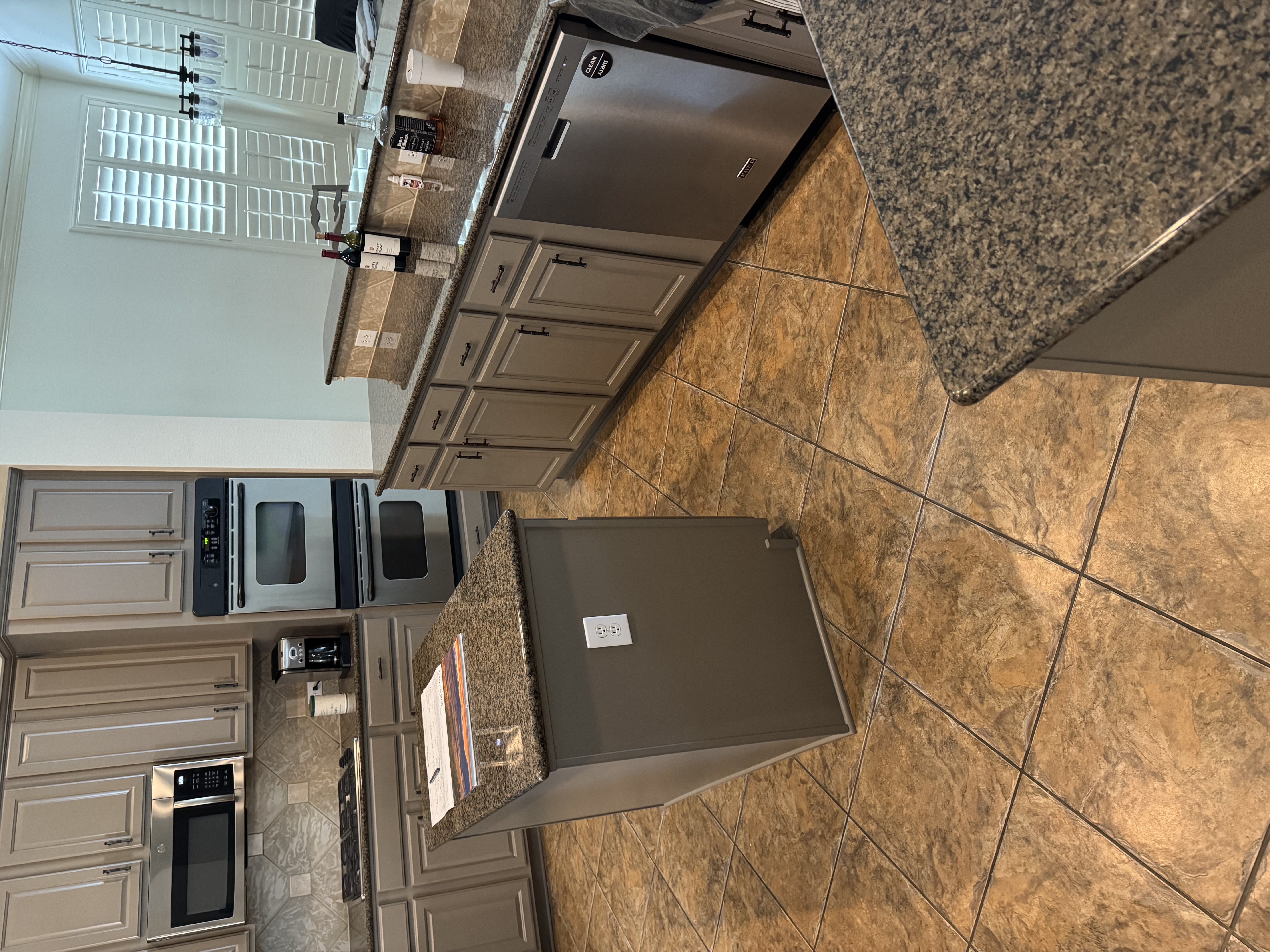 Kitchen island painted