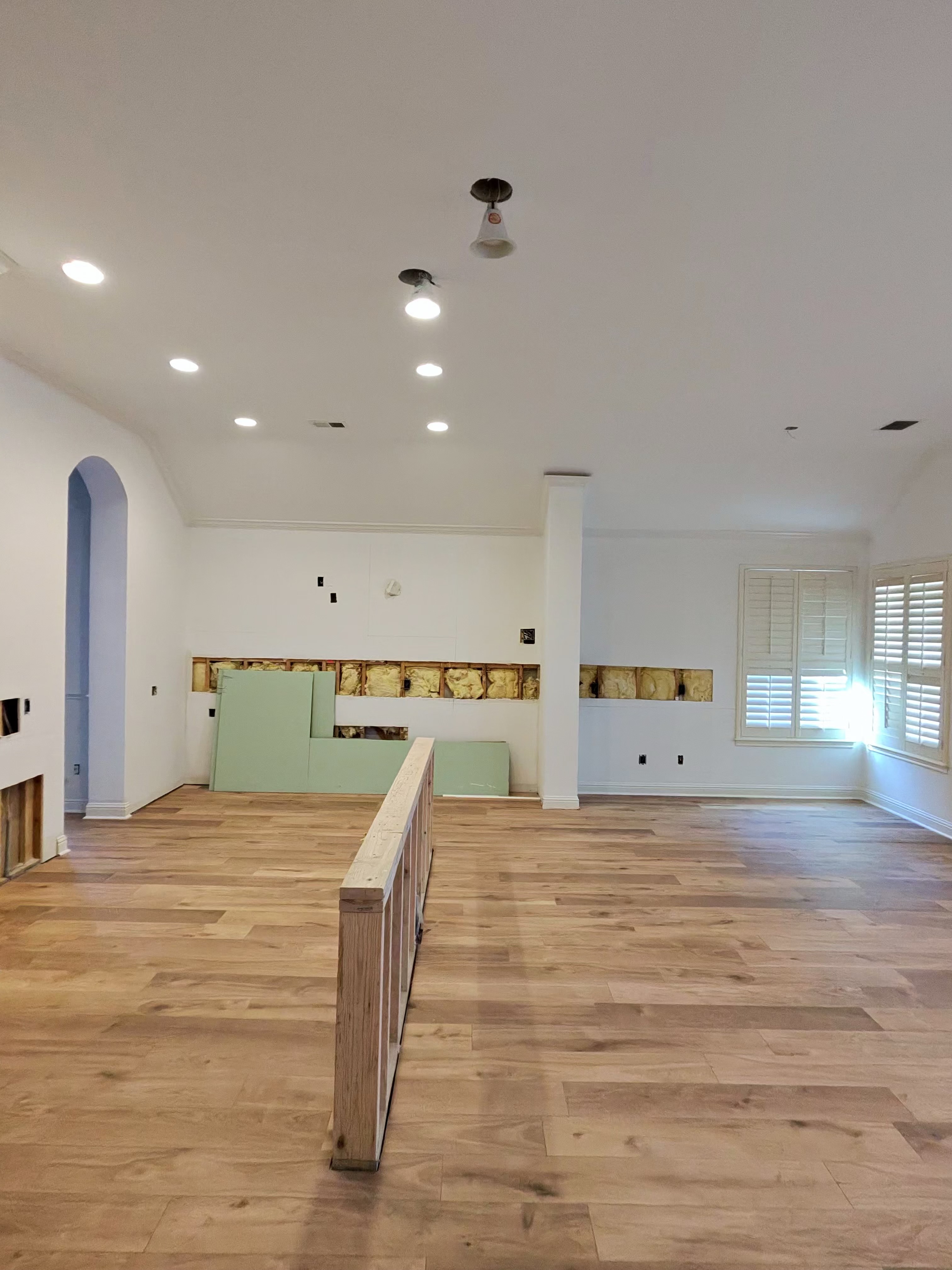 Navy bedroom with LVP