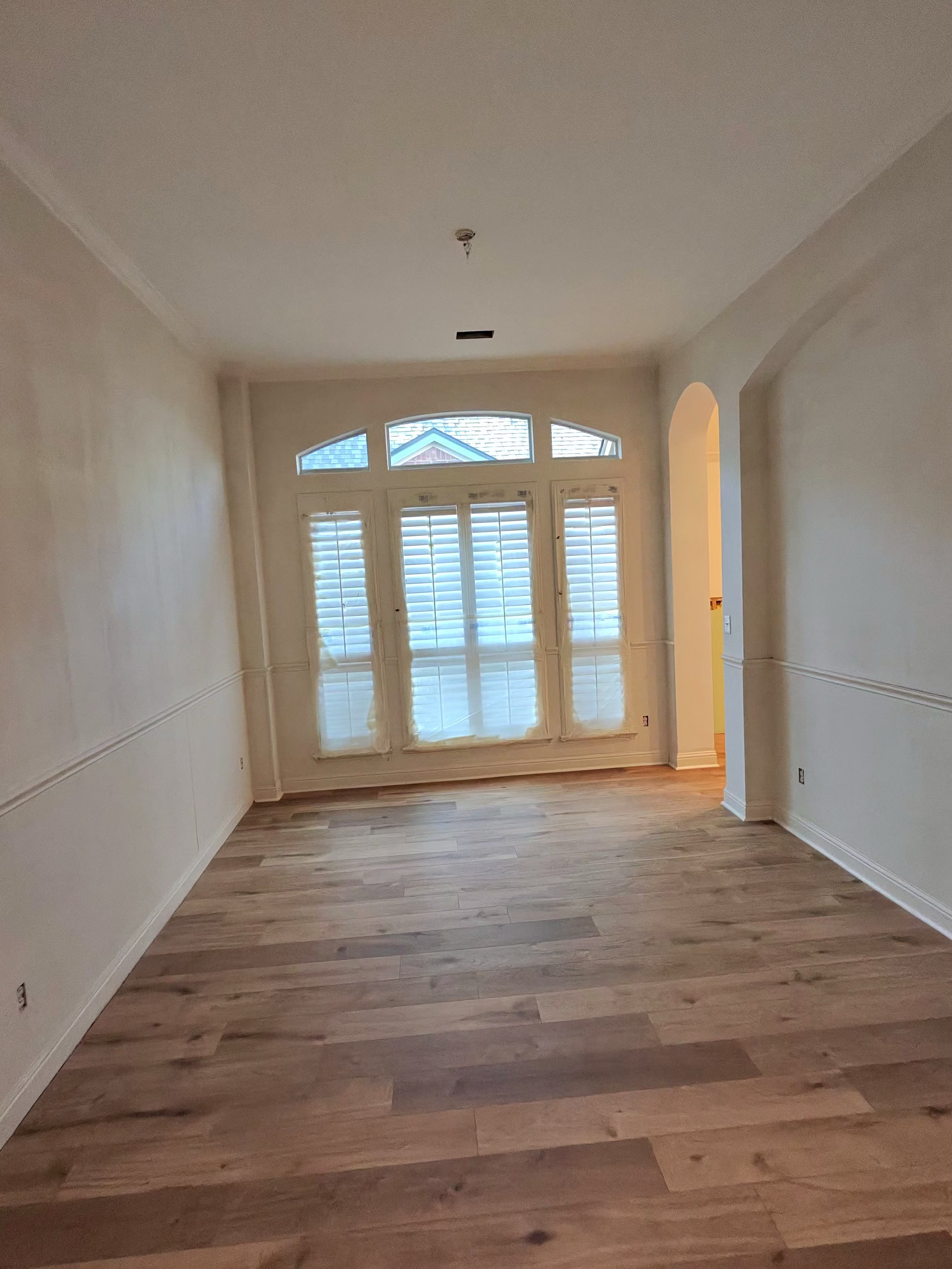 Finished living room arch