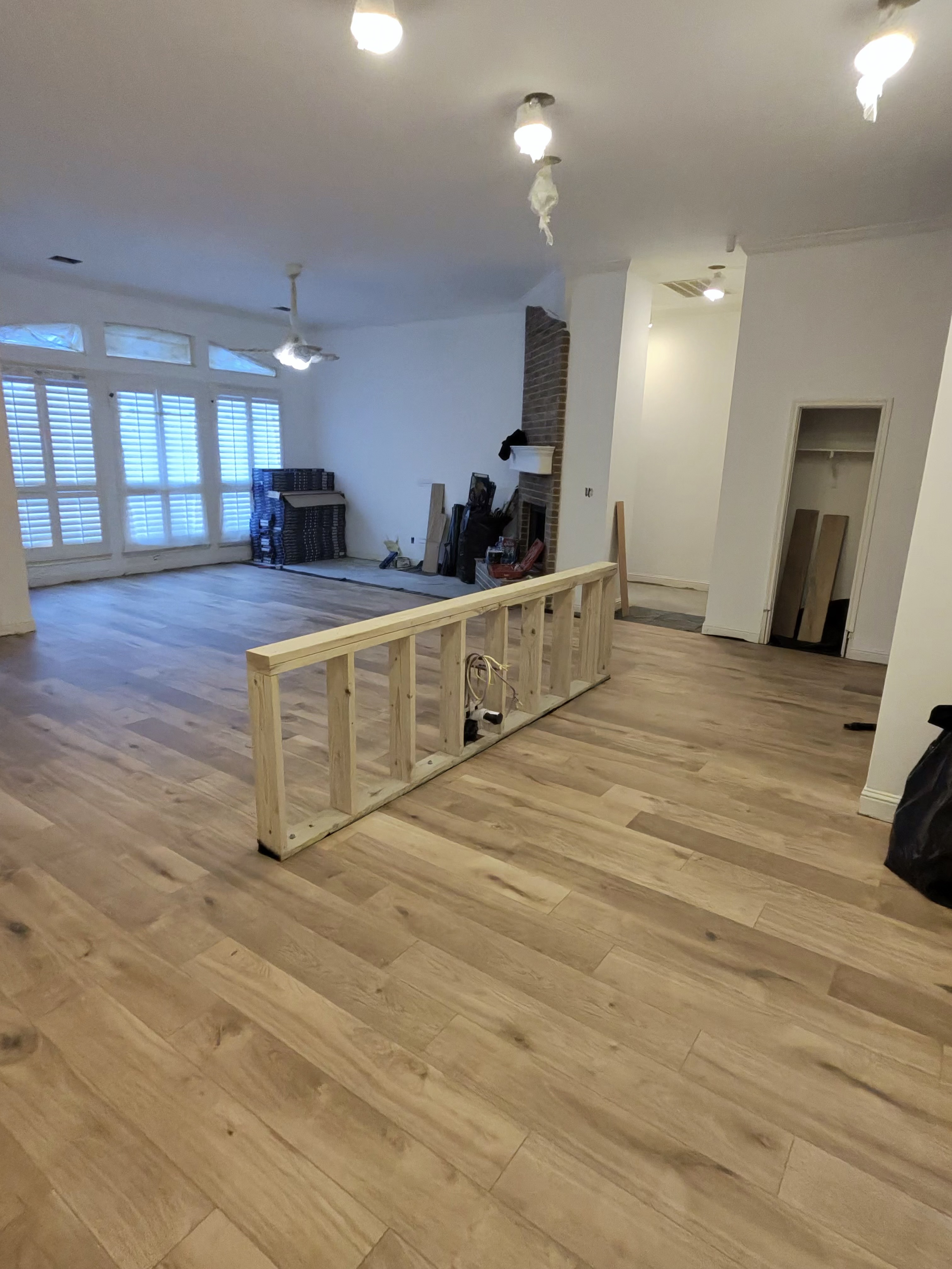 Open plan LVP in progress